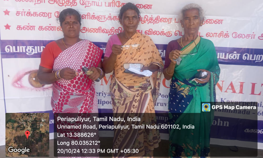 Eye Camp and Specs distribution - Periyapuliyur -  2024